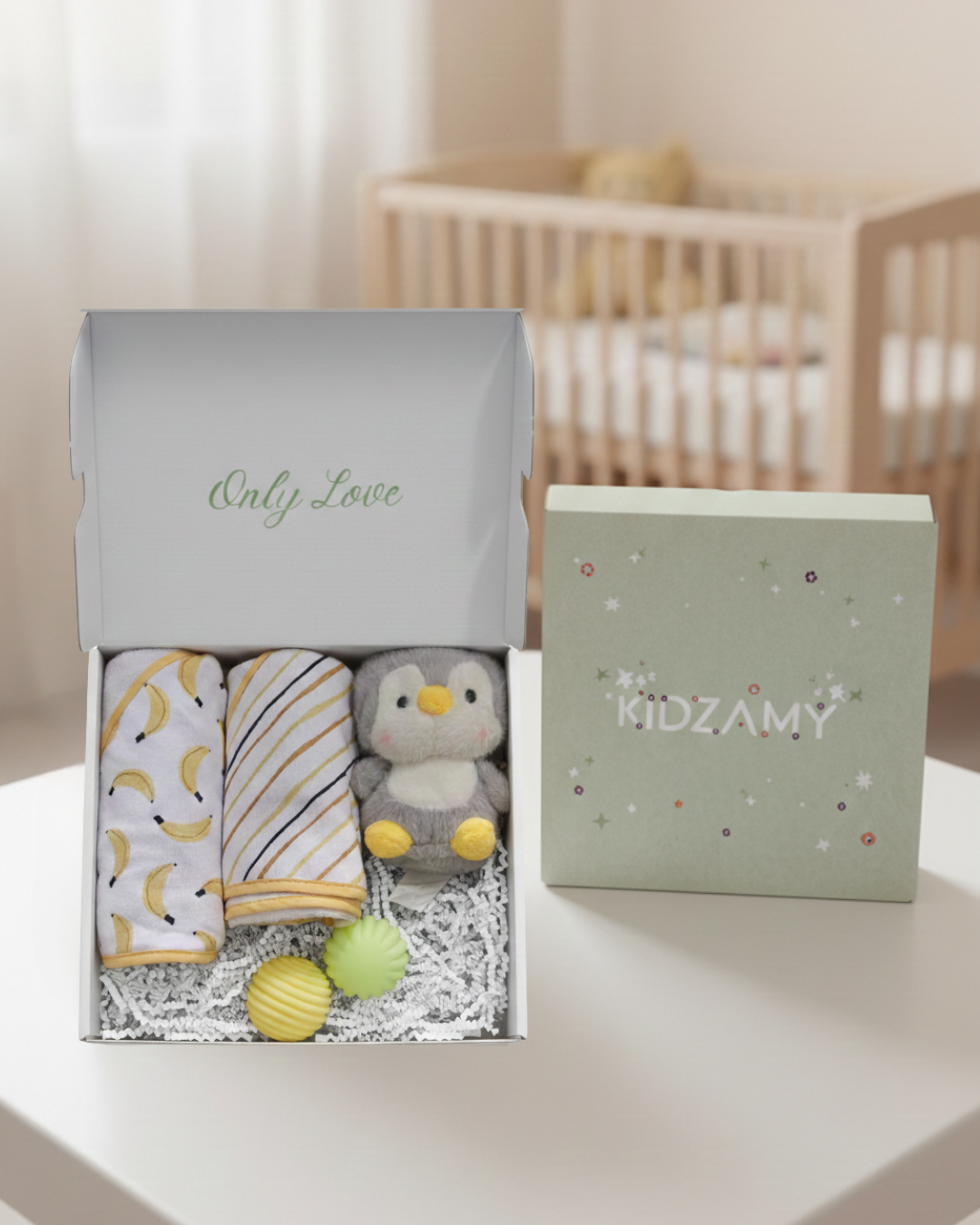 Hooded Towel & Plush Penguin Gift Set Neutral