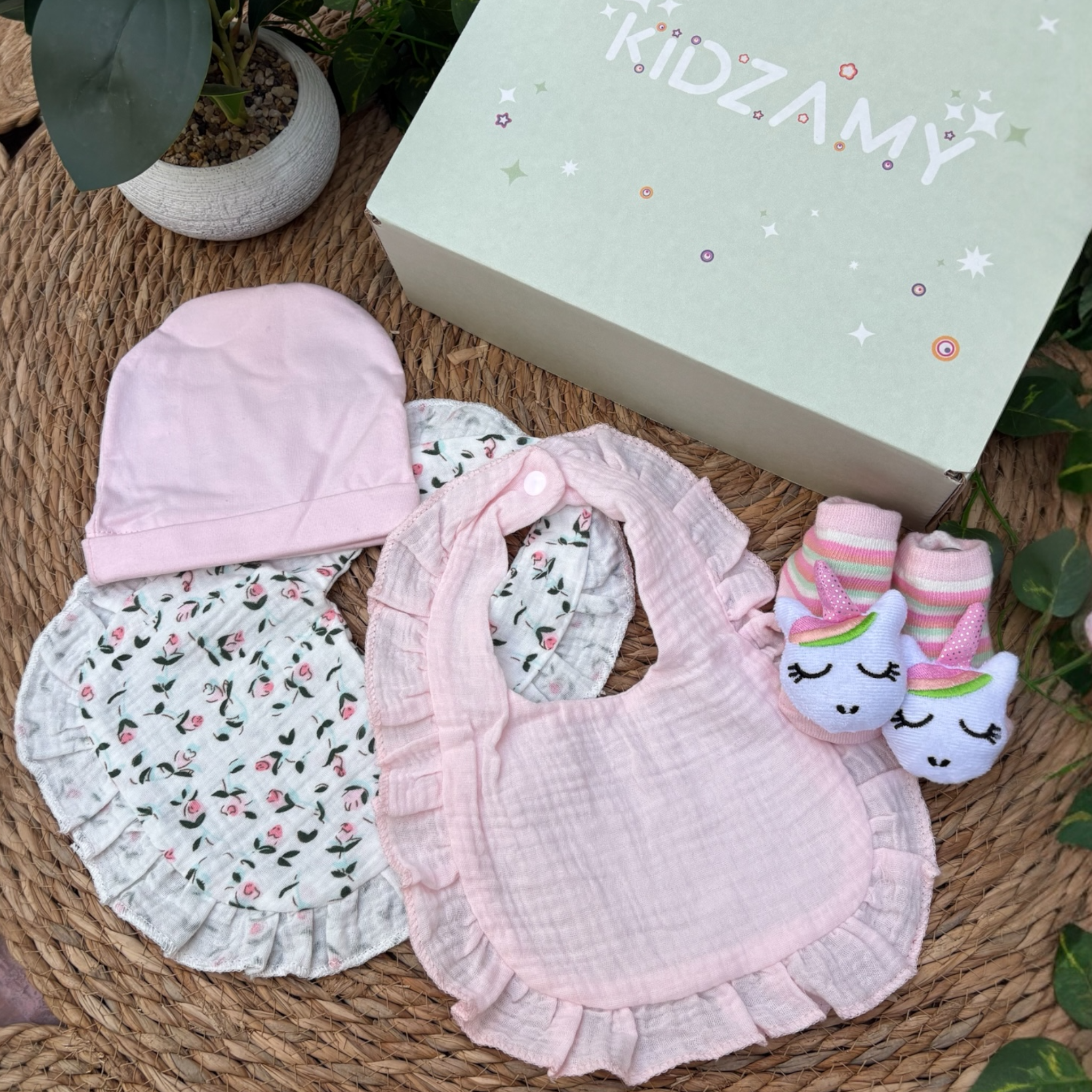 Floral & Unicorn Newborn Accessory Set (0-6m)