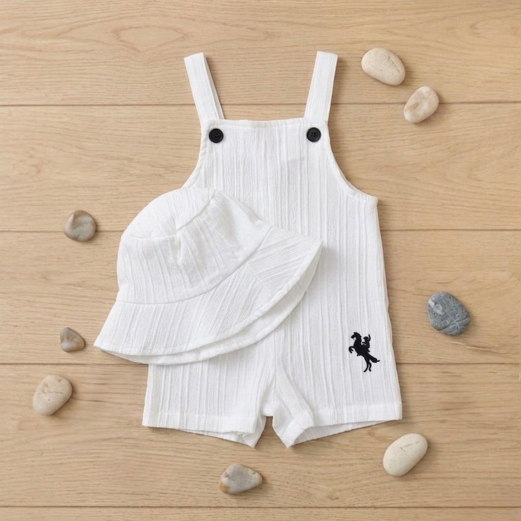 Cool Overalls & Sun Hat Set(3-6M)