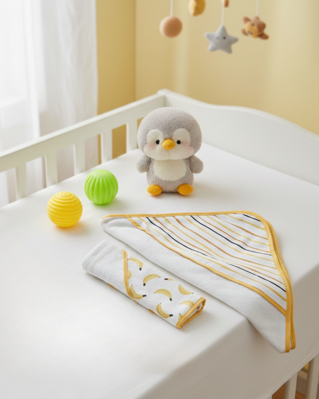 Hooded Towel &amp; Plush Penguin Gift Set Neutral