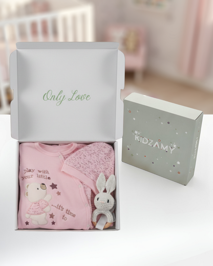 Rosy Bunny Cuddle Box   3M–6M