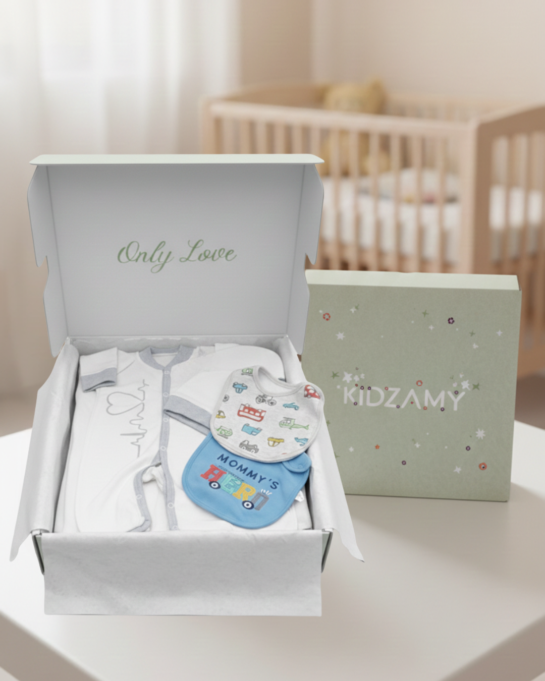 Heartbeat Grey &amp; White Romper Set  6m-9m