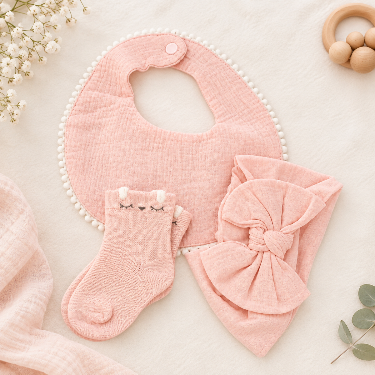 Pink Baby Accessories Set