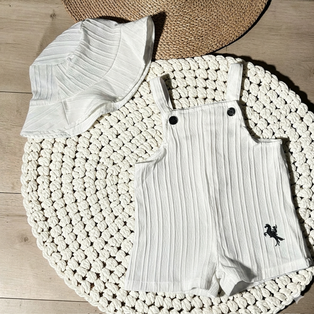 White Unisex Romper (3-6 Months)
