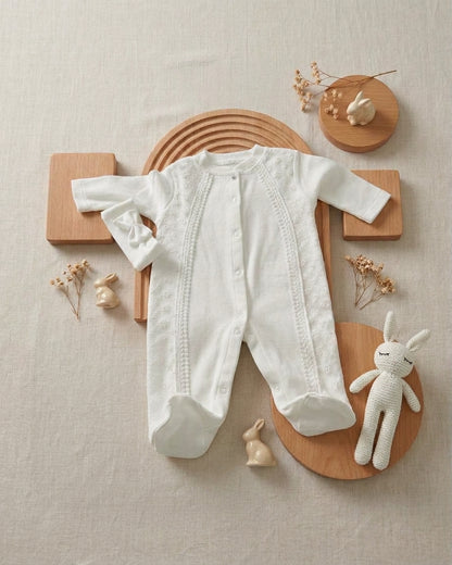 White Pointelle Set